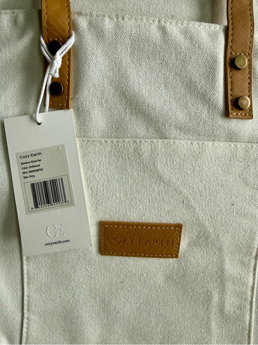 Cozy Earth Viscose from Bamboo Sheet Set King Size in Driftwood $328 retail - Picture 3 of 3